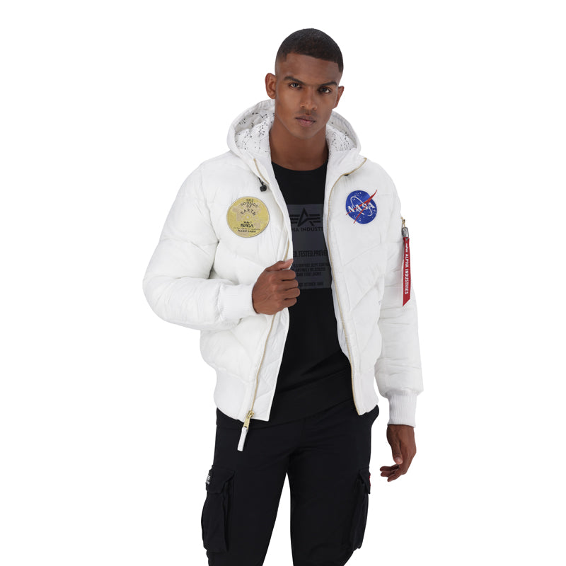 Hooded Puffer Voyager White Alpha Industries