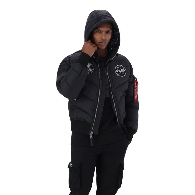 HOODED PUFFER VOYAGER - Black