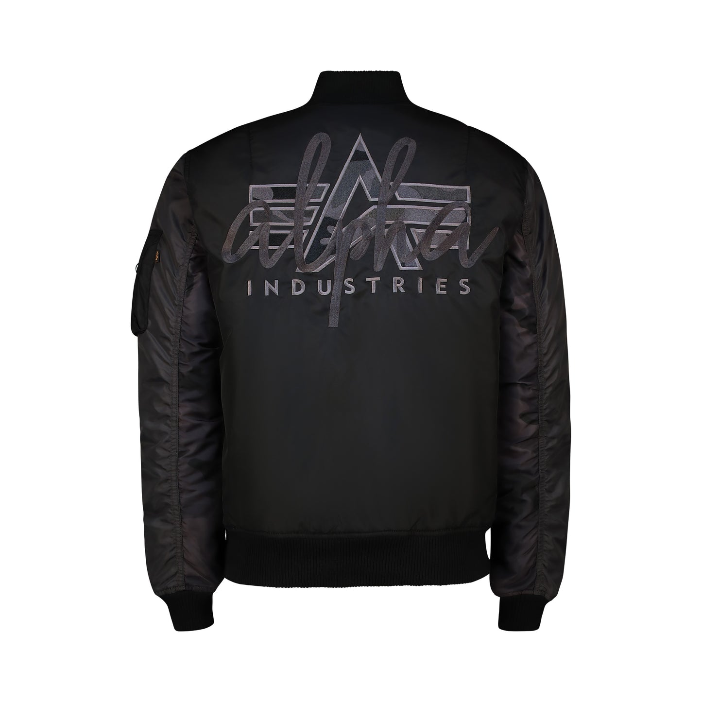 Ma-1 Camo Back Embroidery - Black