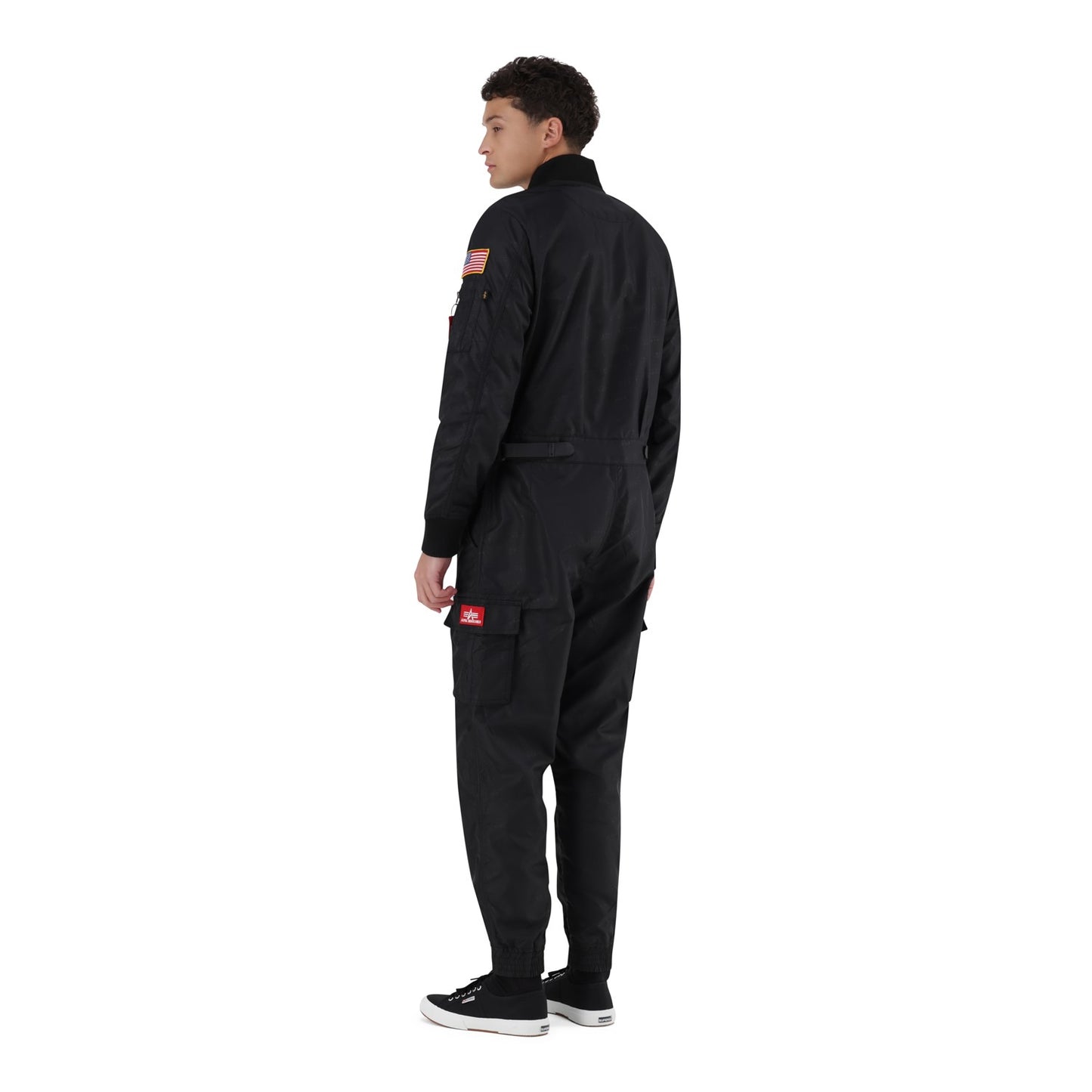 AI NYLON AOP FLIGHTSUIT - Black