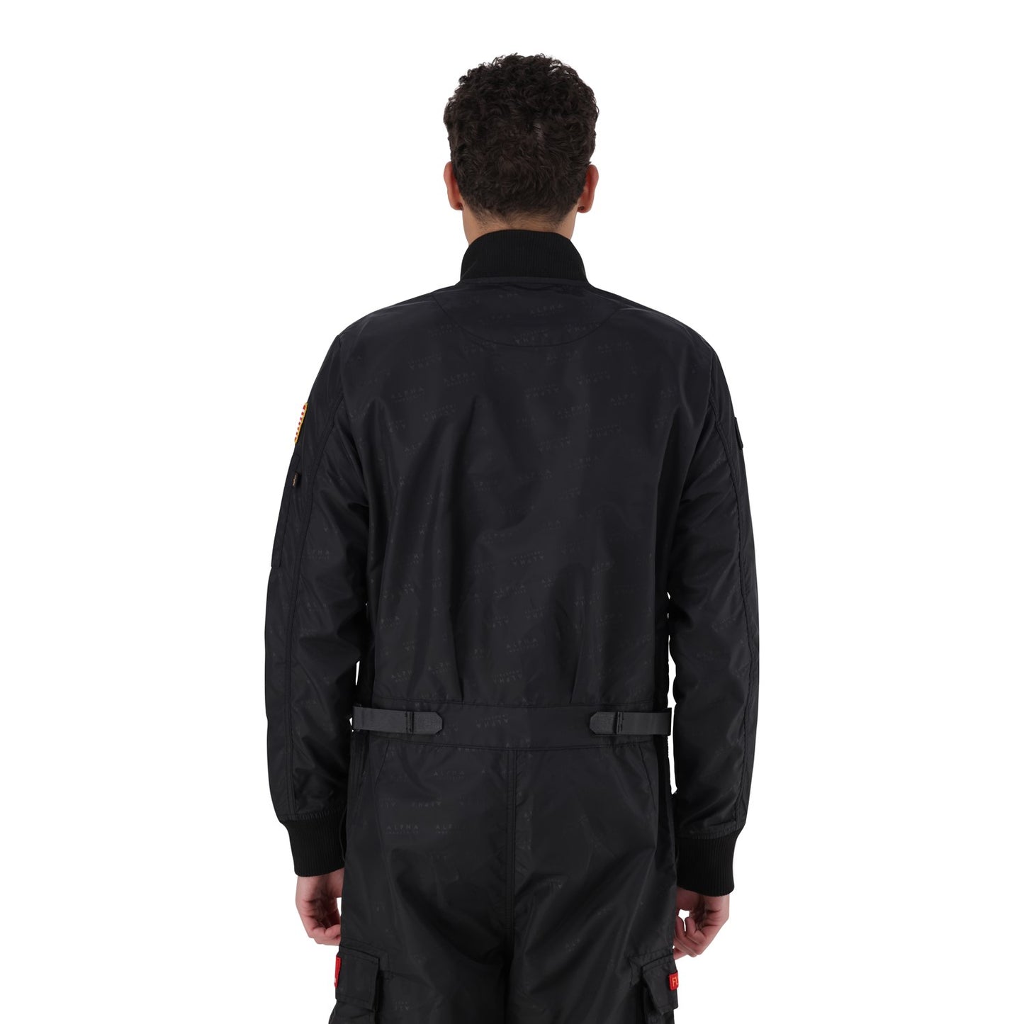 AI NYLON AOP FLIGHTSUIT - Black