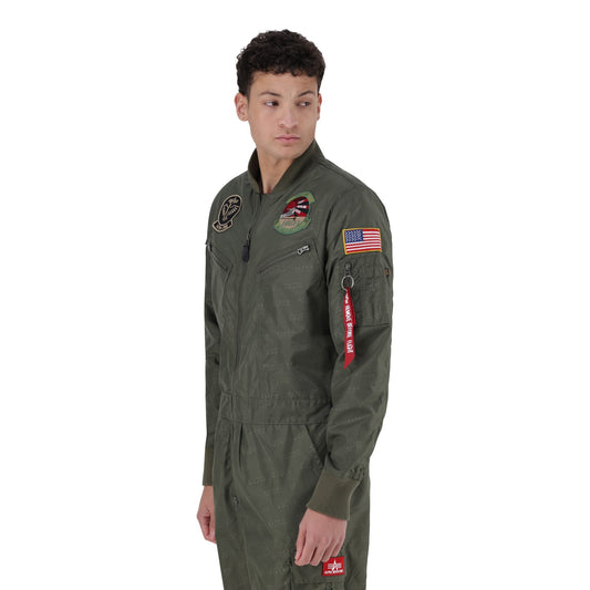 AI NYLON AOP FLIGHTSUIT - Sage