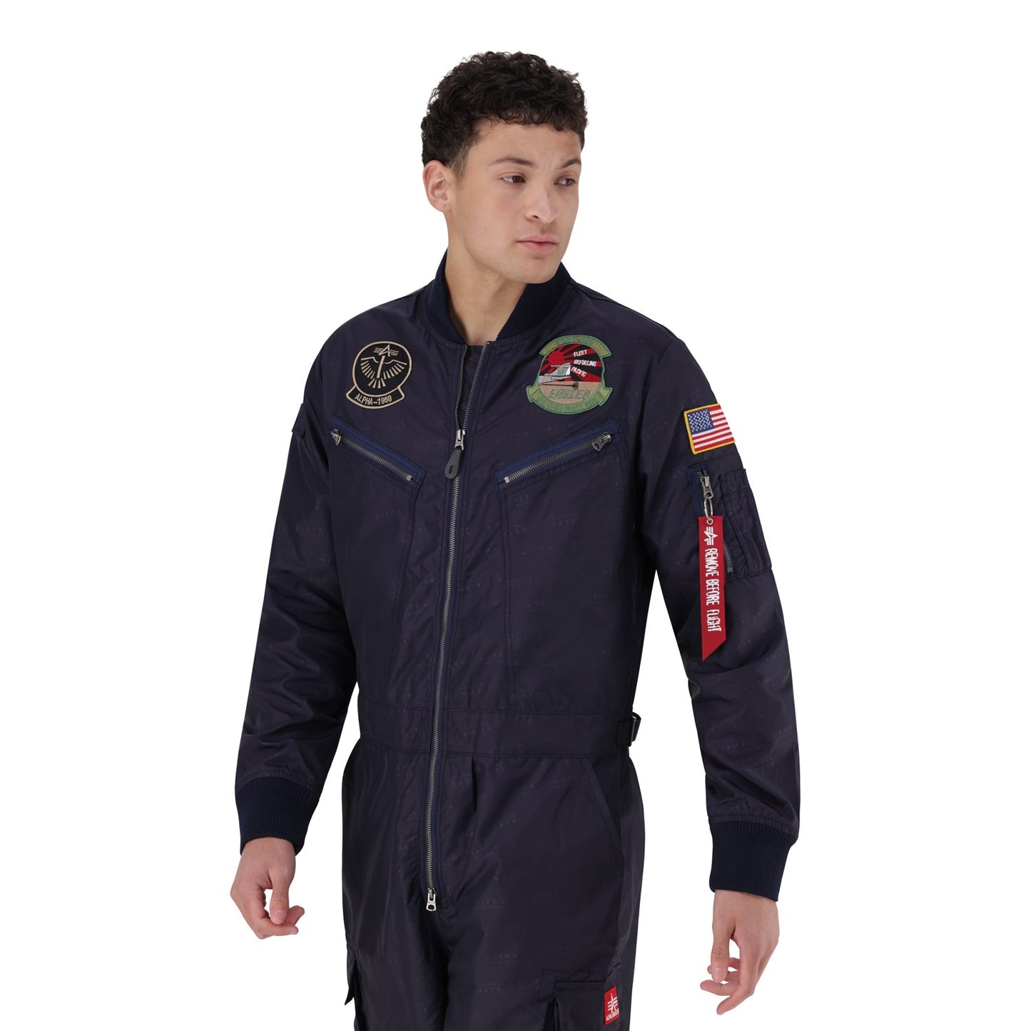 AI NYLON AOP FLIGHTSUIT - Navy