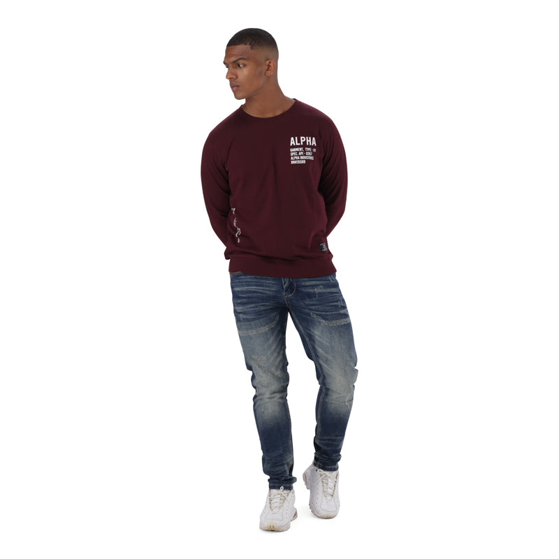 AI GRAPHIC SWEAT - BURGANDY