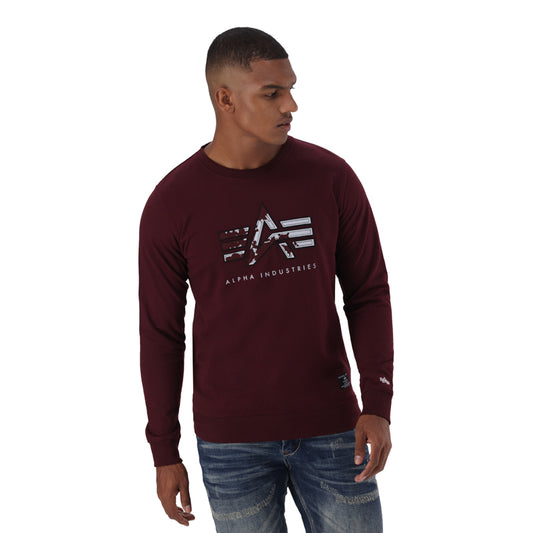 AI APPLIQUE CREW - BURGANDY