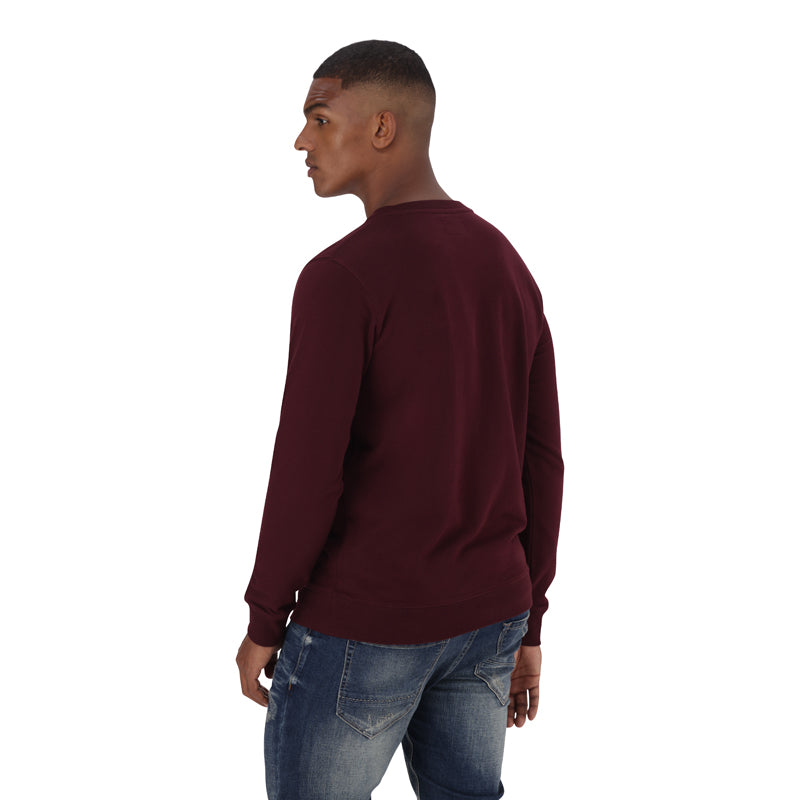 AI APPLIQUE CREW - BURGANDY