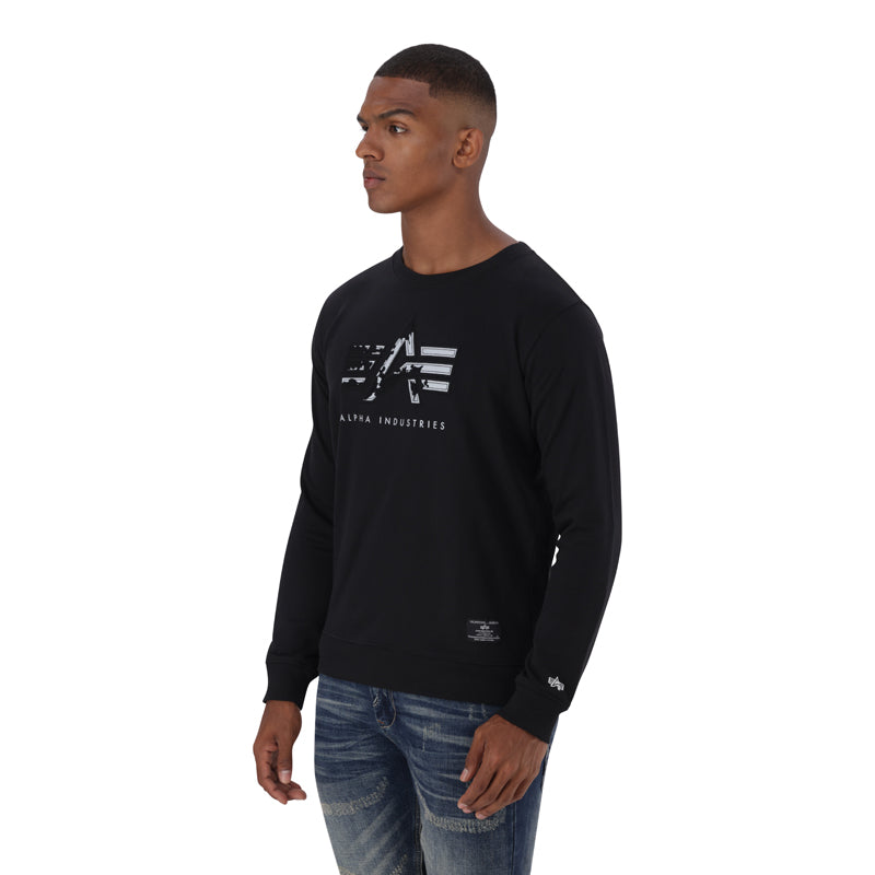 AI APPLIQUE CREW - Black