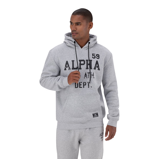 ALPHA ATHLETIC DEPARTMENT HOODY - MELANGE