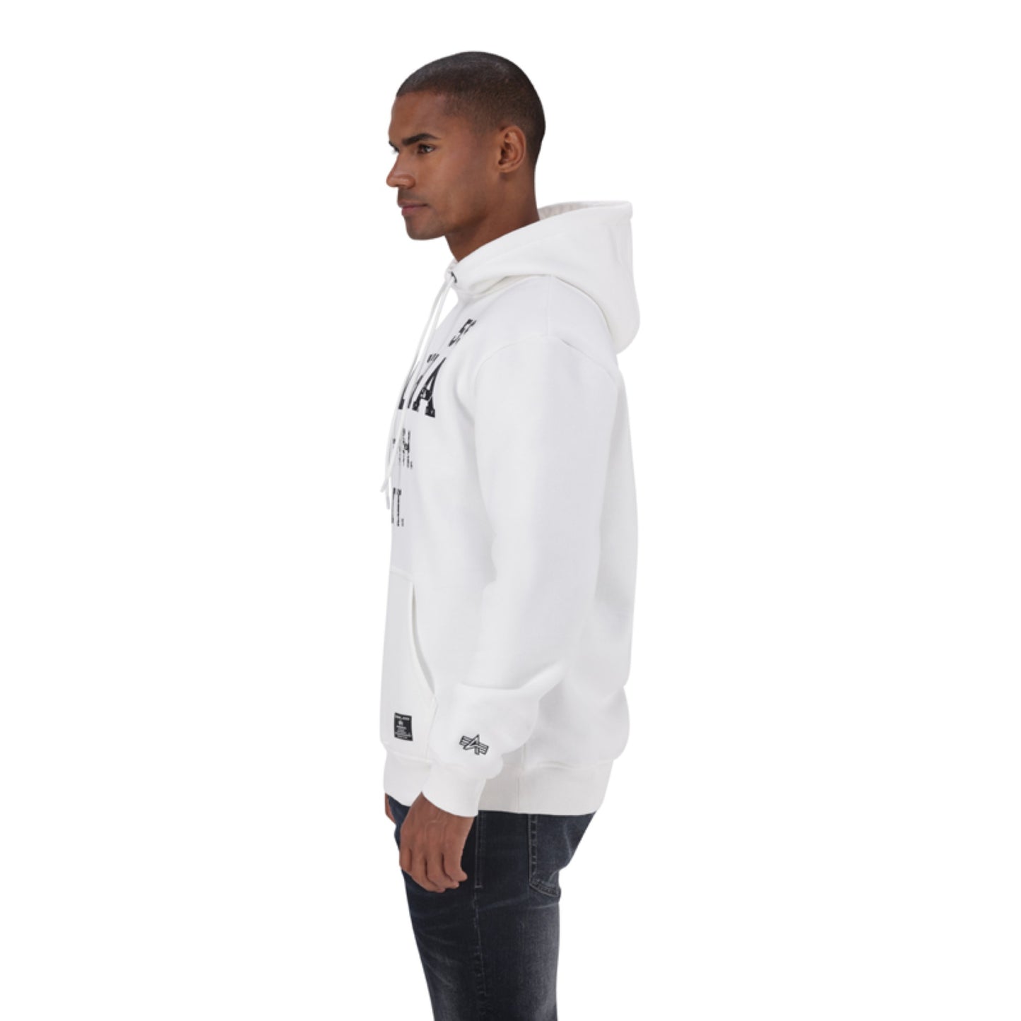 ALPHA ATHLETIC DEPARTMENT HOODY - White Canvas