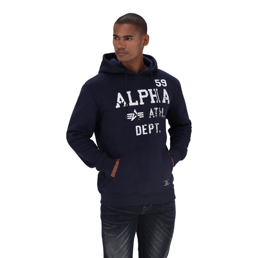 ALPHA ATHLETIC DEPARTMENT HOODY - Blue Navy