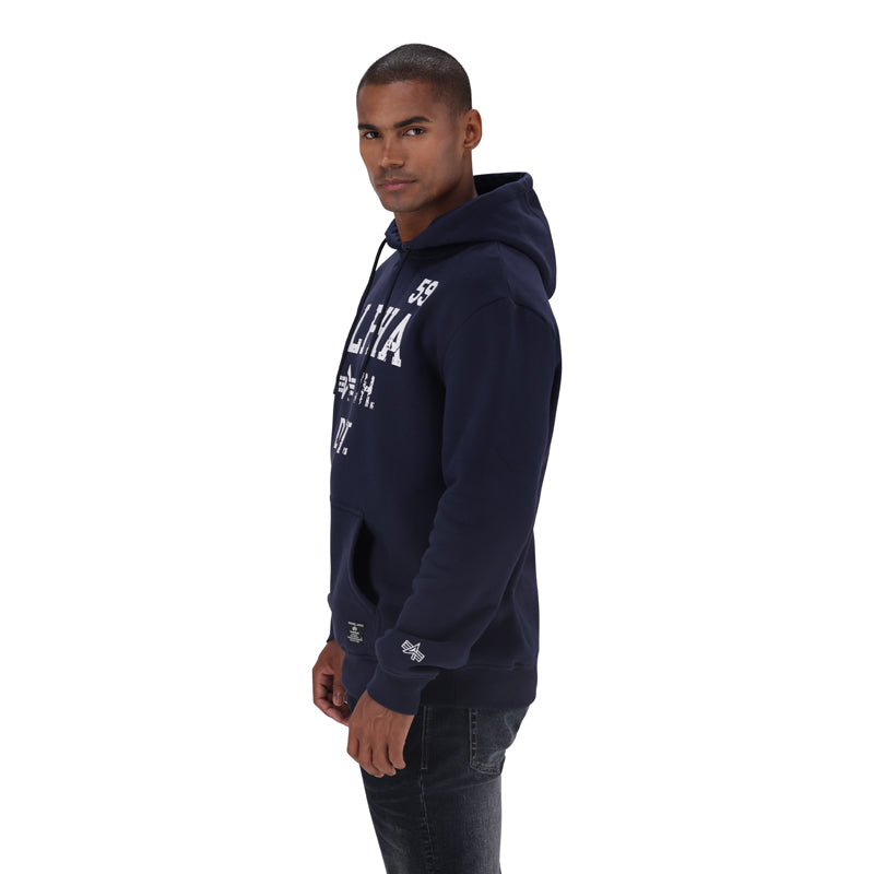 ALPHA ATHLETIC DEPARTMENT HOODY - Blue Navy
