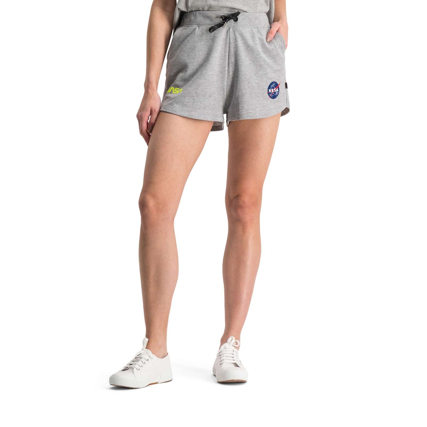 AI NEON SHORTS - GREY MELANGE