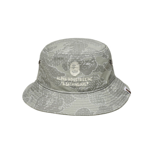 BAPE X ALPHA INDUSTRIES MILITARY HAT - OLIVE ONE