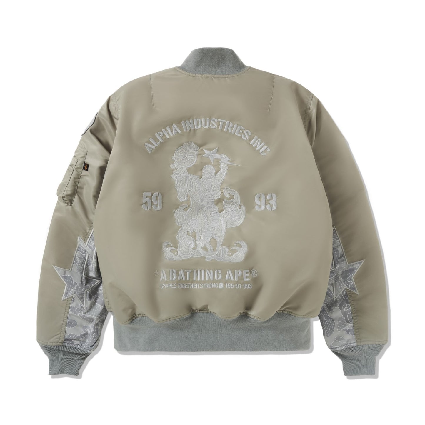 BAPE X ALPHA INDUSTRIES MA-1 JACKET - OLIVE