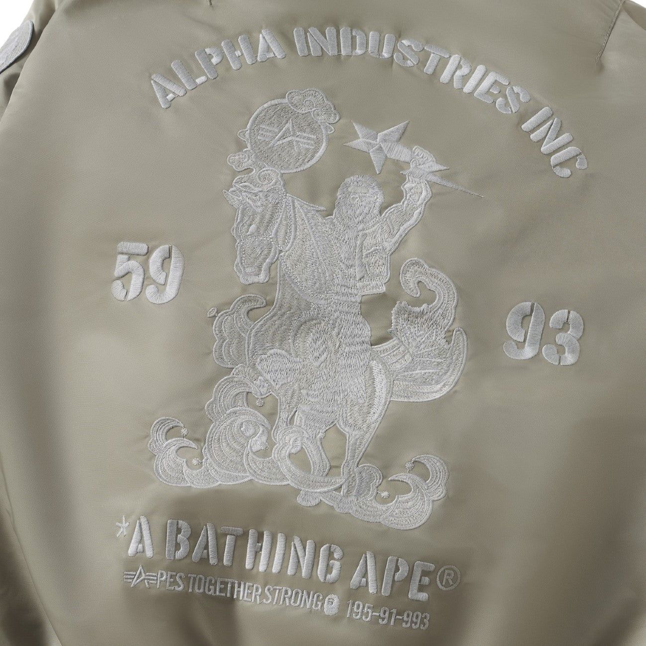 BAPE X ALPHA INDUSTRIES MA-1 JACKET - OLIVE