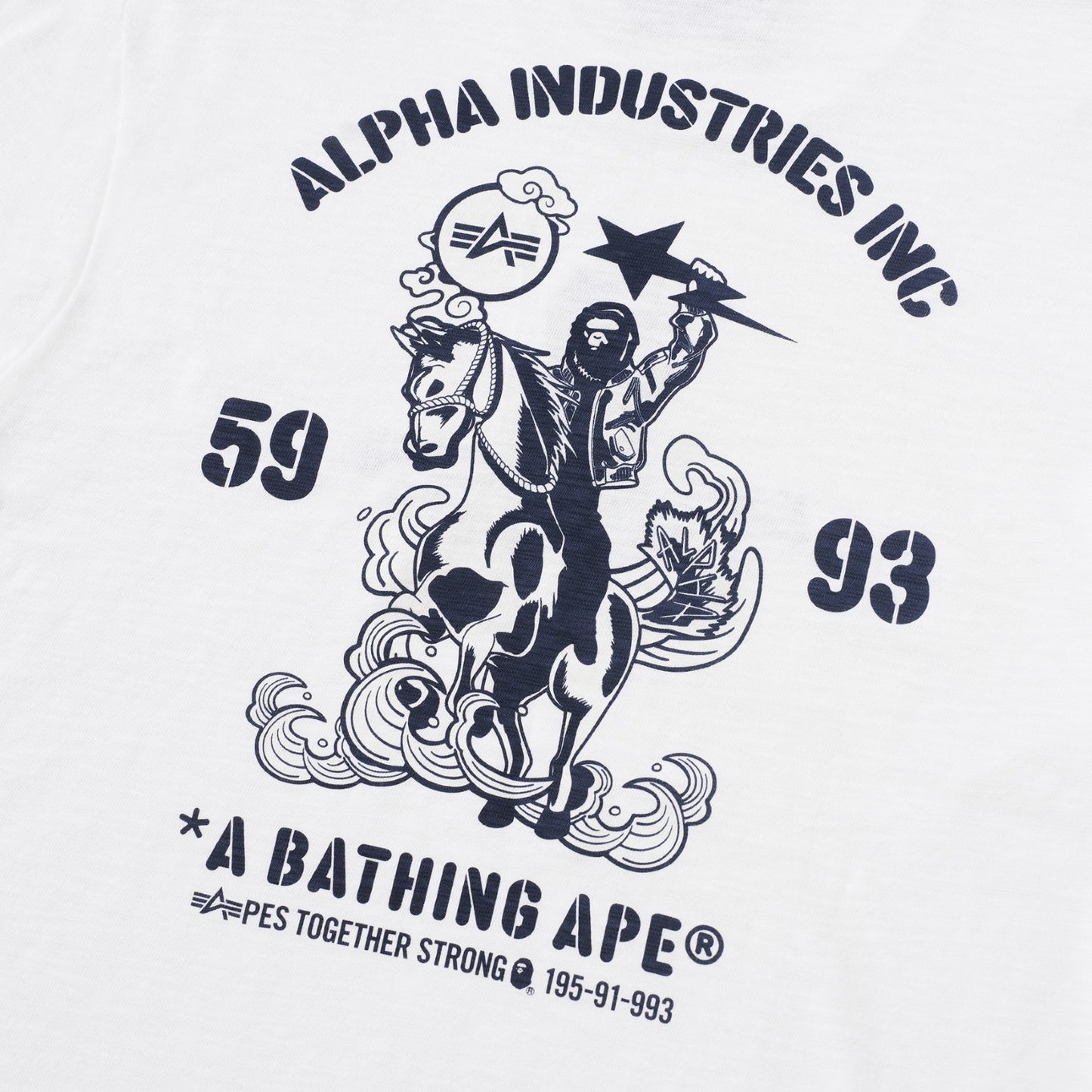 BAPE X ALPHA INDUSTRIES TEE - IVORY