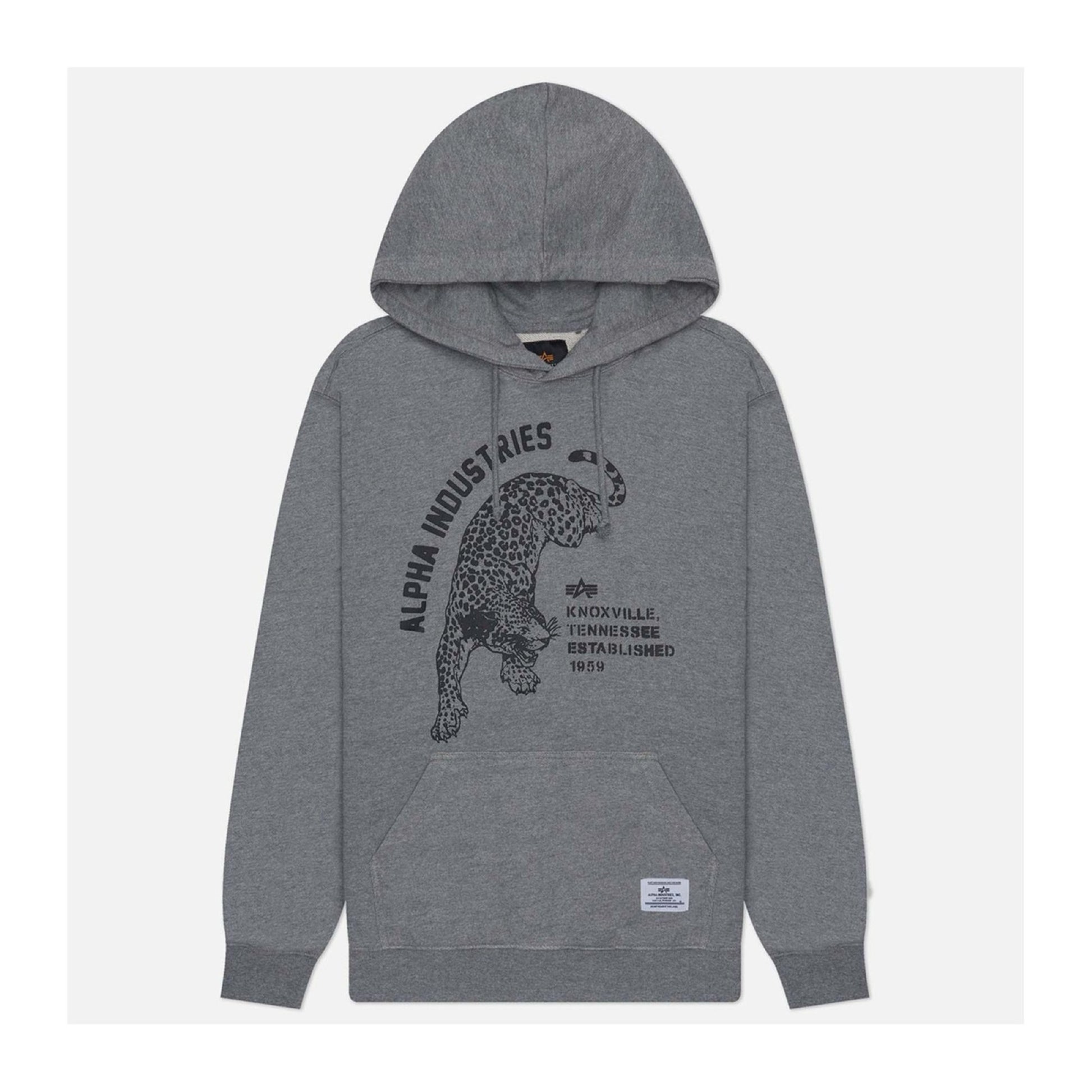 ALPHA JAGUAR HOODIE - MED CHARCOAL HEATHER