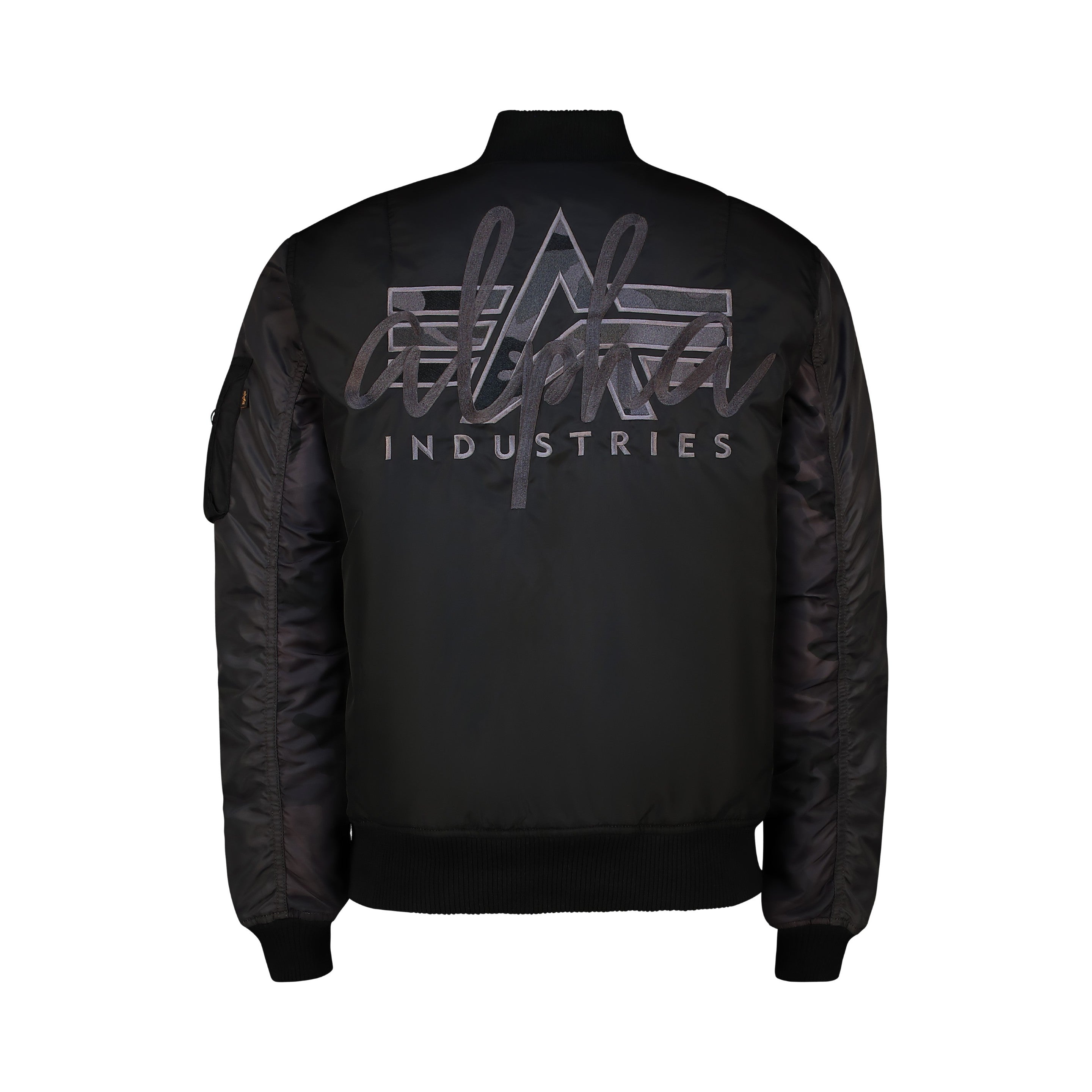 Ma-1 Camo Back Embroidery - Black – Alpha Industries