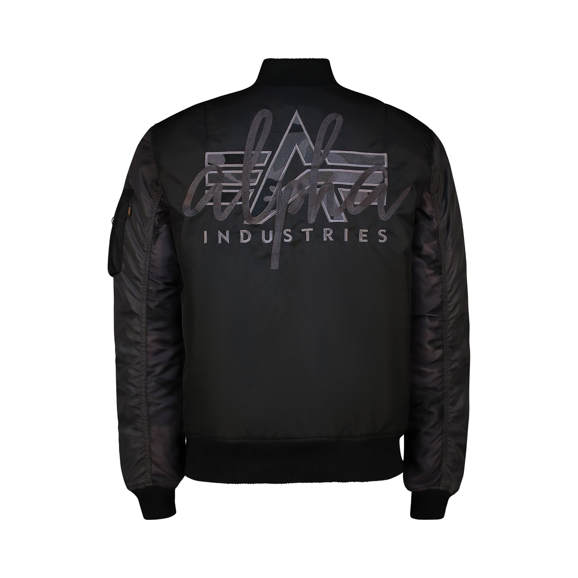 Ma-1 Camo Back Embroidery - Black