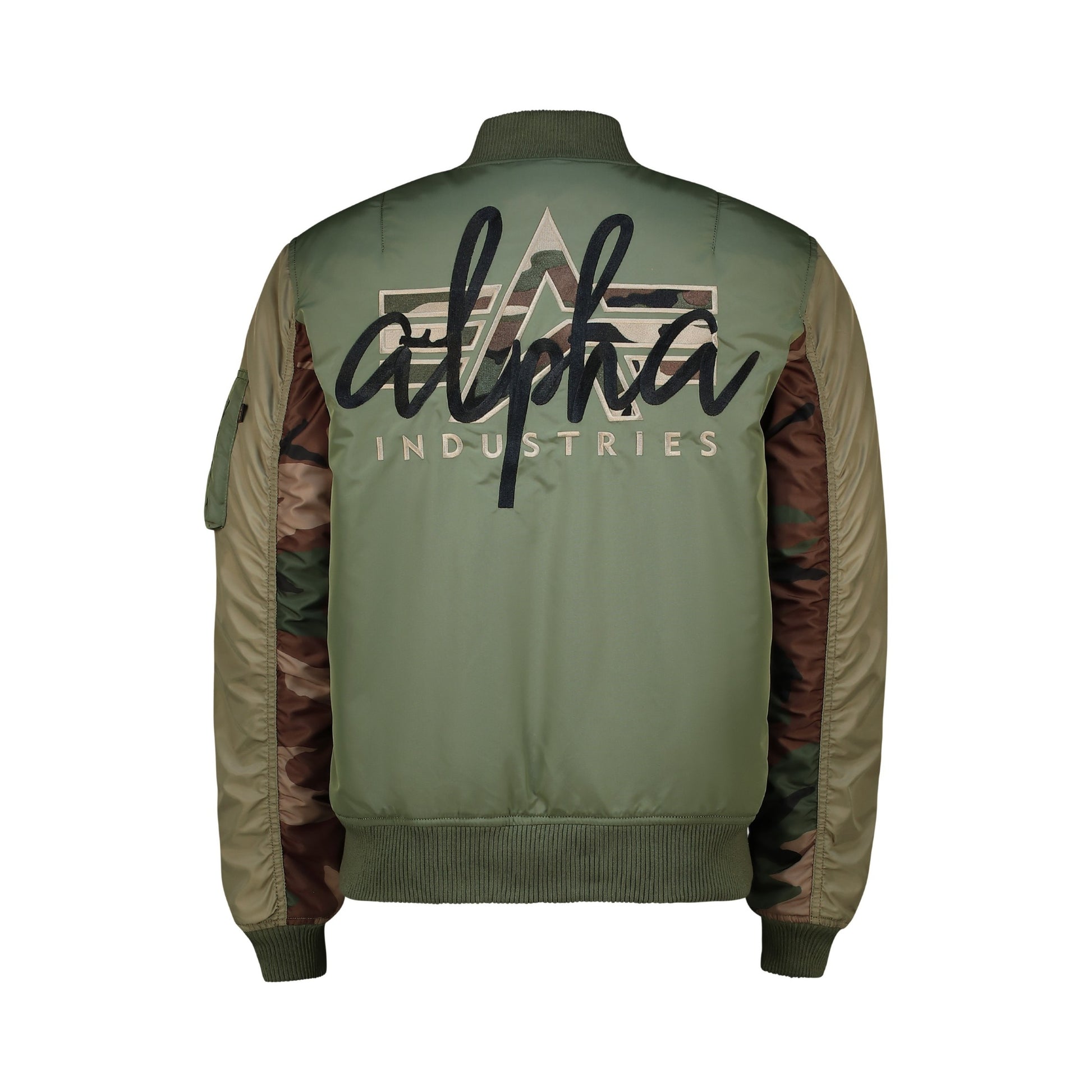 Ma-1 Camo Back Embroidery - Sage