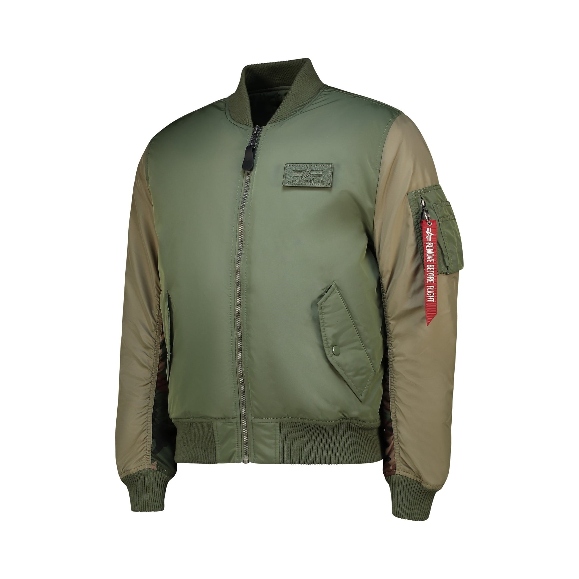 Ma-1 Camo Back Embroidery - Sage