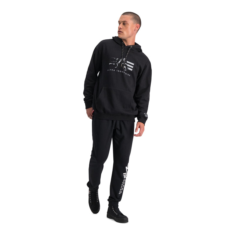 AI APPLIQUE HOODY - Black