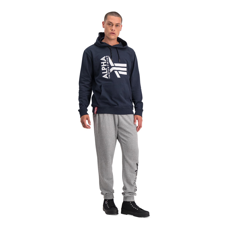 AI HALF LOGO HOODY - Navy