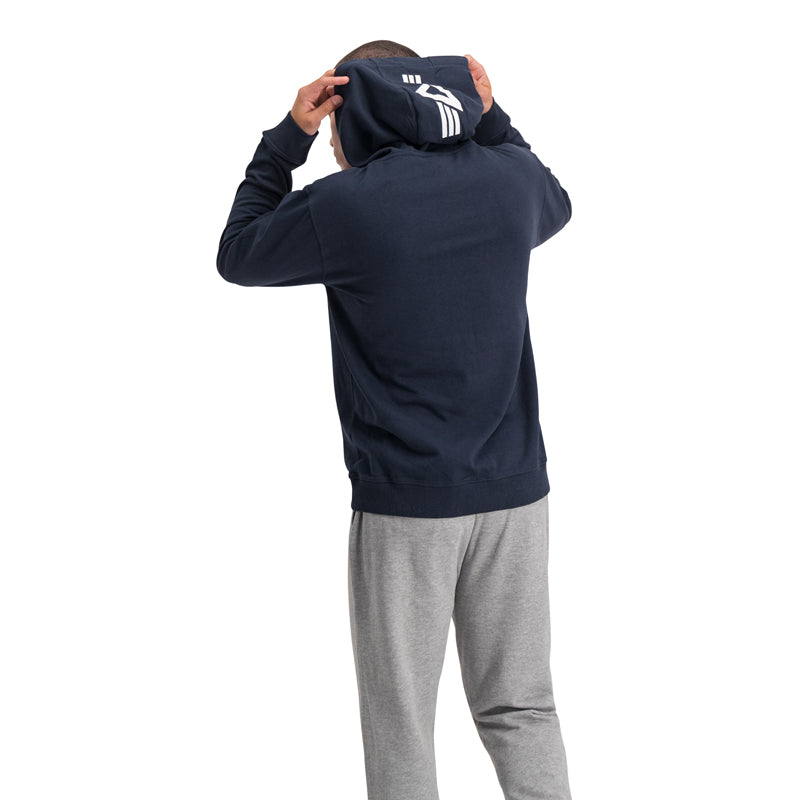 AI HALF LOGO HOODY - Navy