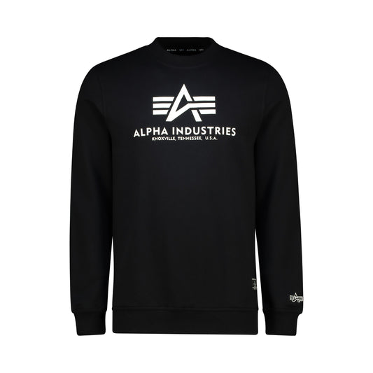 ALPHA LOGO CREW - BLACK WHITE