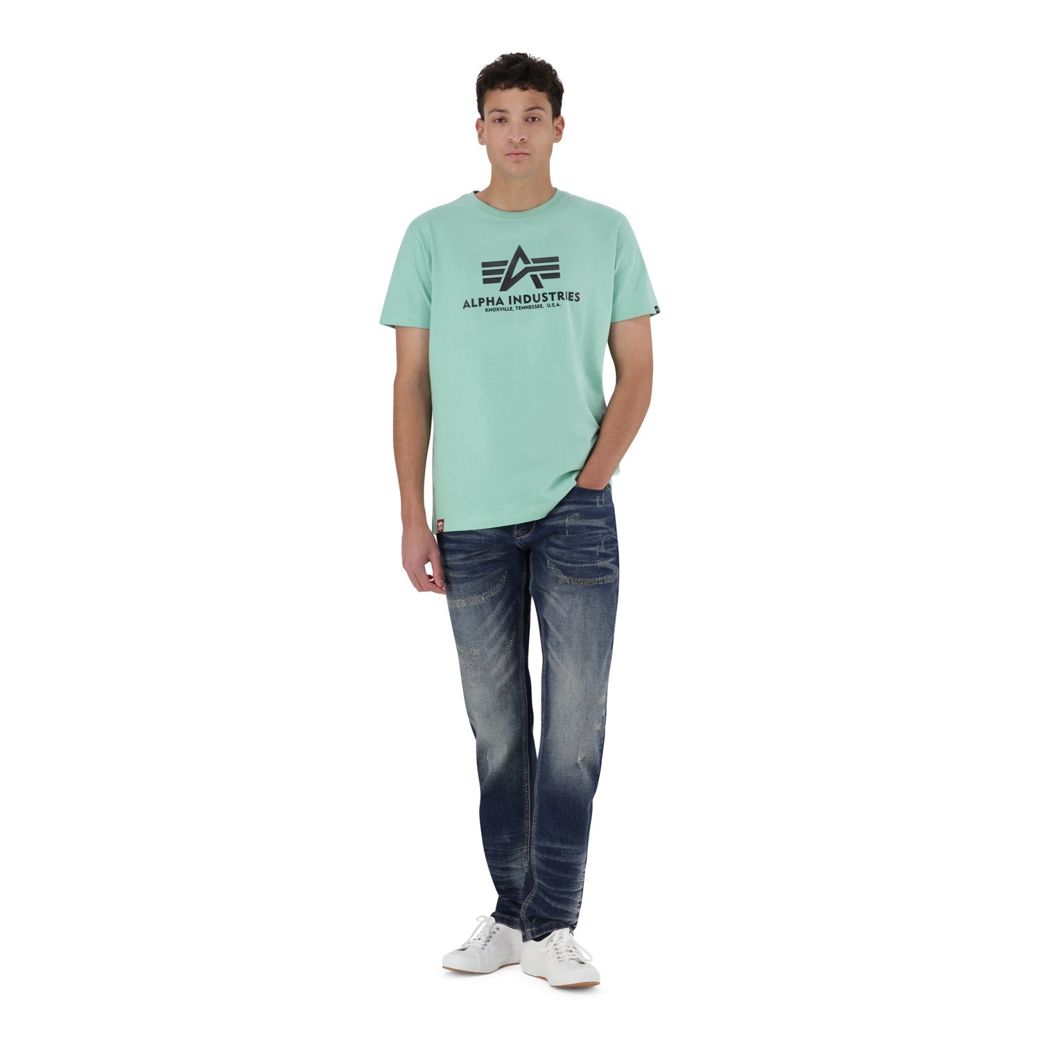 ALPHA BASIC T - DUSTY GREEN