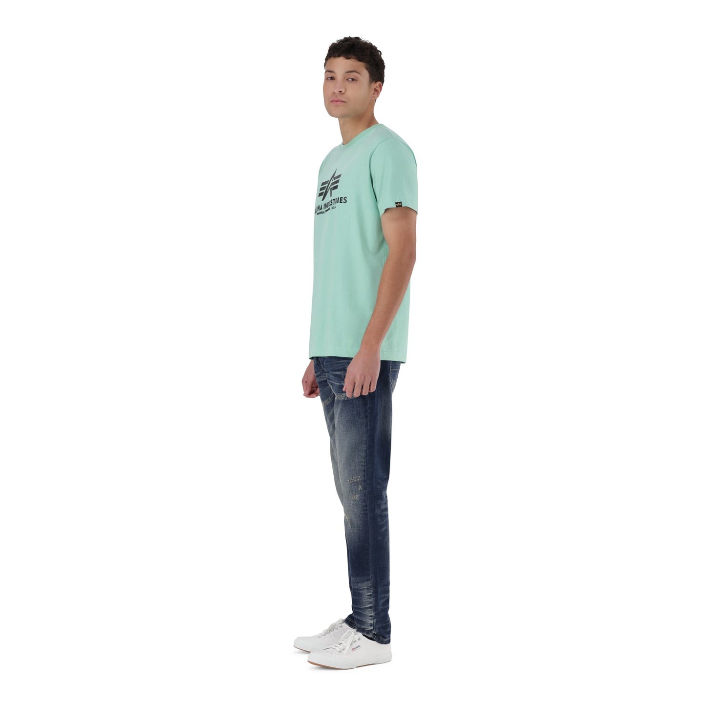 ALPHA BASIC T - DUSTY GREEN