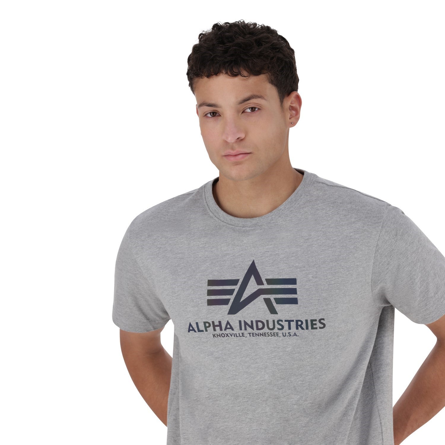 ALPHA REFLECTIVE HD T - GREY MELANGE