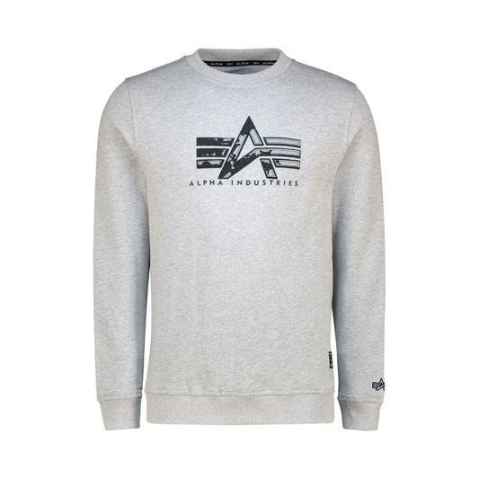 AI APPLIQUE CREW - GREY Melange