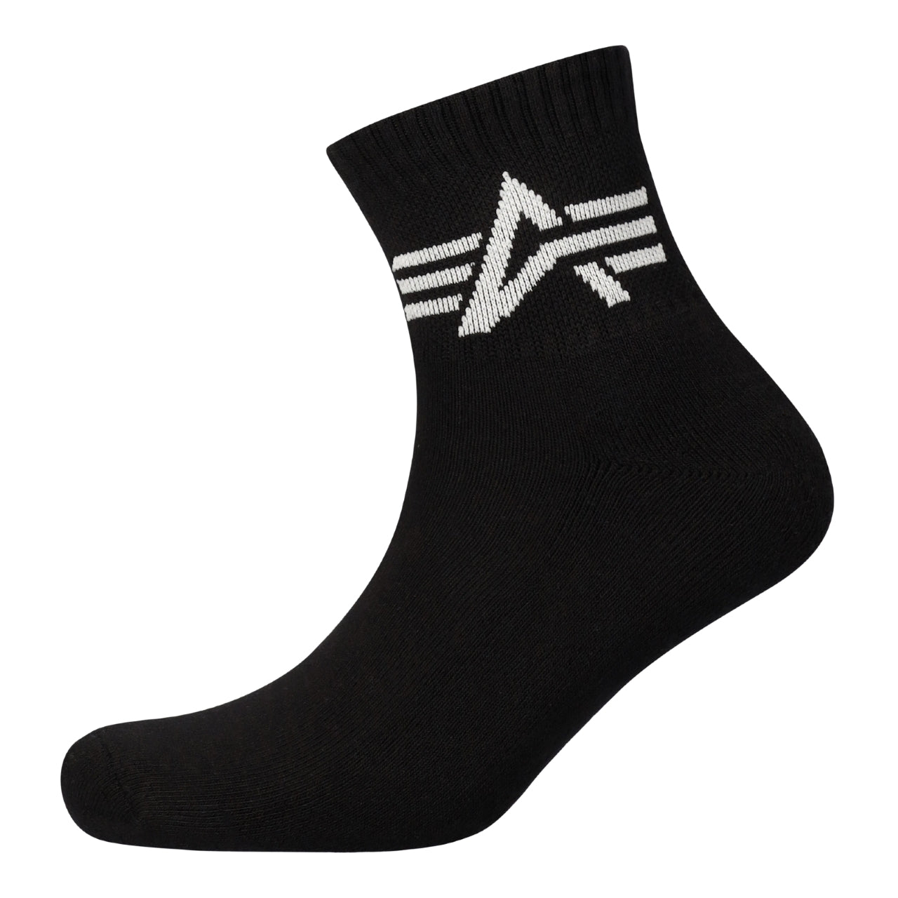 ALPHA FLYING A ANKLE SOCKS 3PC - BLK/WHT/SAGE