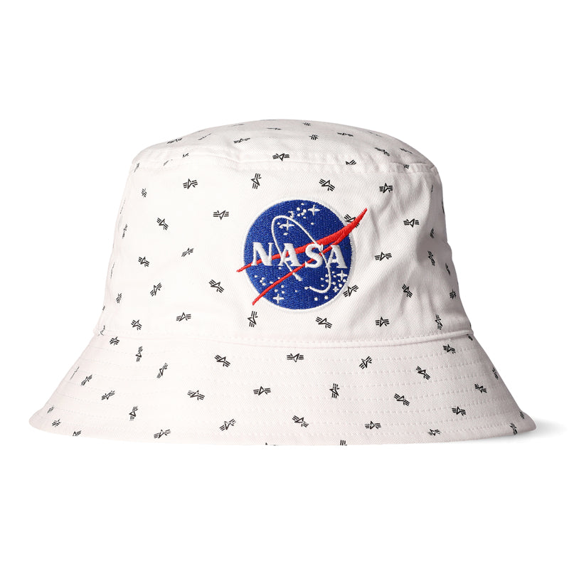 NASA AOP BUCKET HAT - WHITE ONE