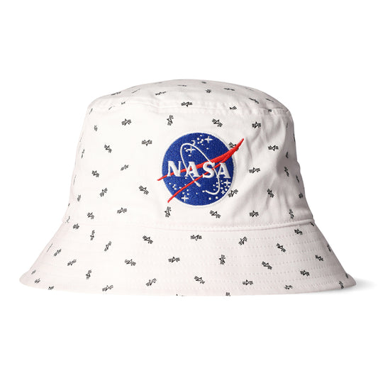 NASA AOP BUCKET HAT - WHITE ONE