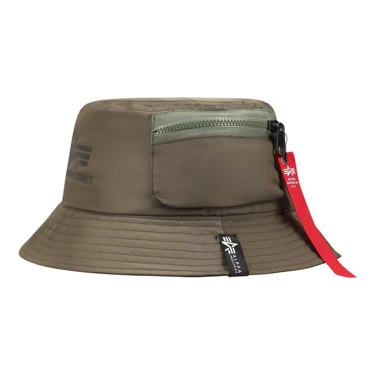 NYLON BUCKET HAT - OLIVE