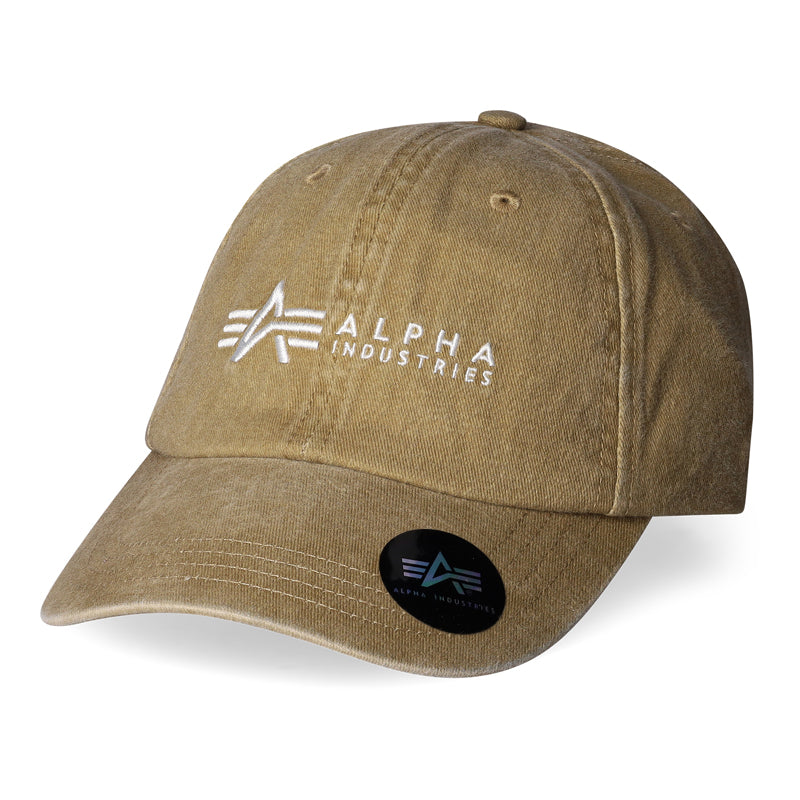 ACID WASH PEAK CAP - KHAKI ONE