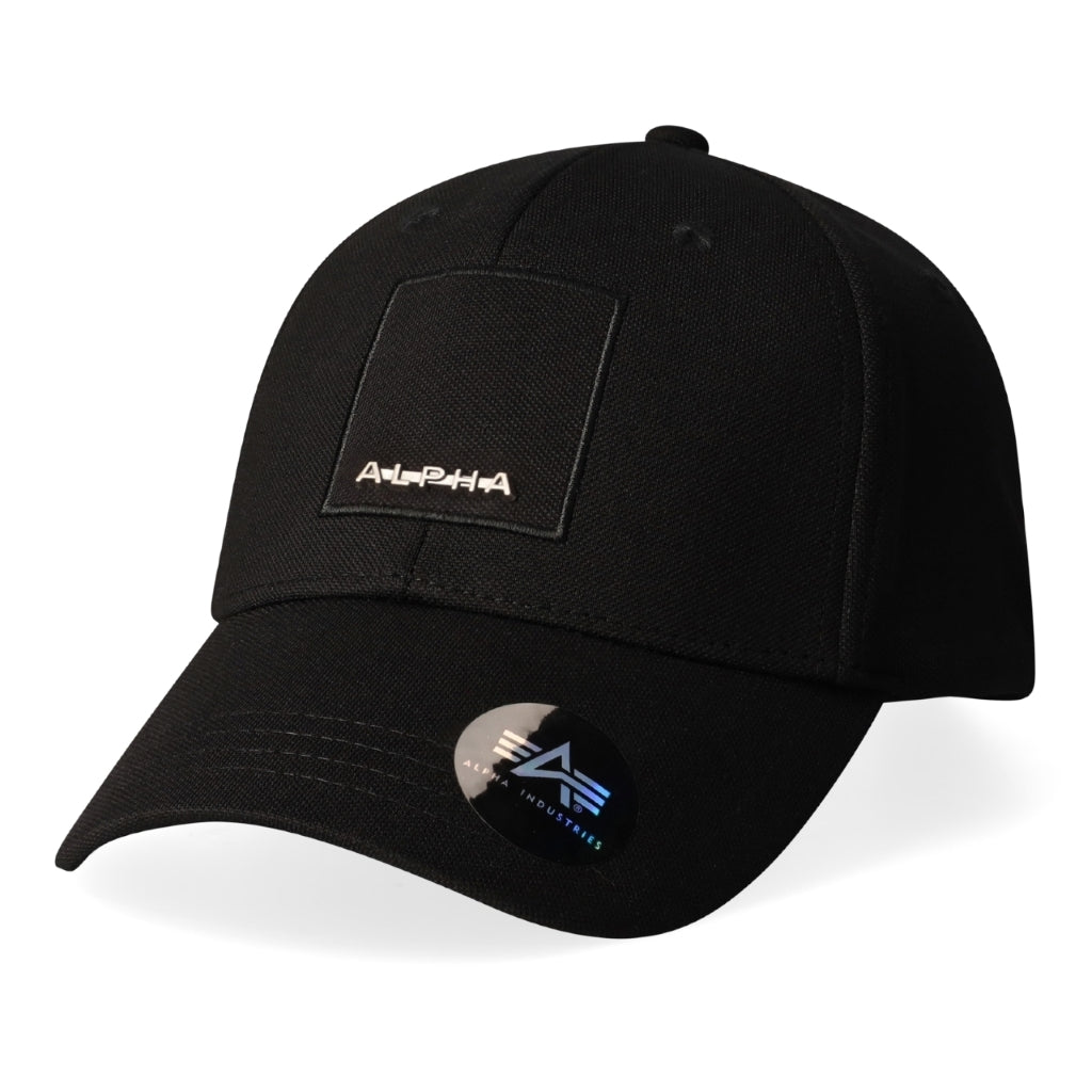 ALPHA LABEL PEAK CAP - BLACK ONE SIZE