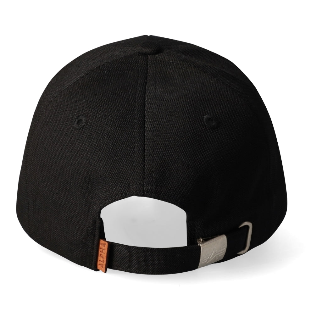 ALPHA LABEL PEAK CAP - BLACK ONE SIZE