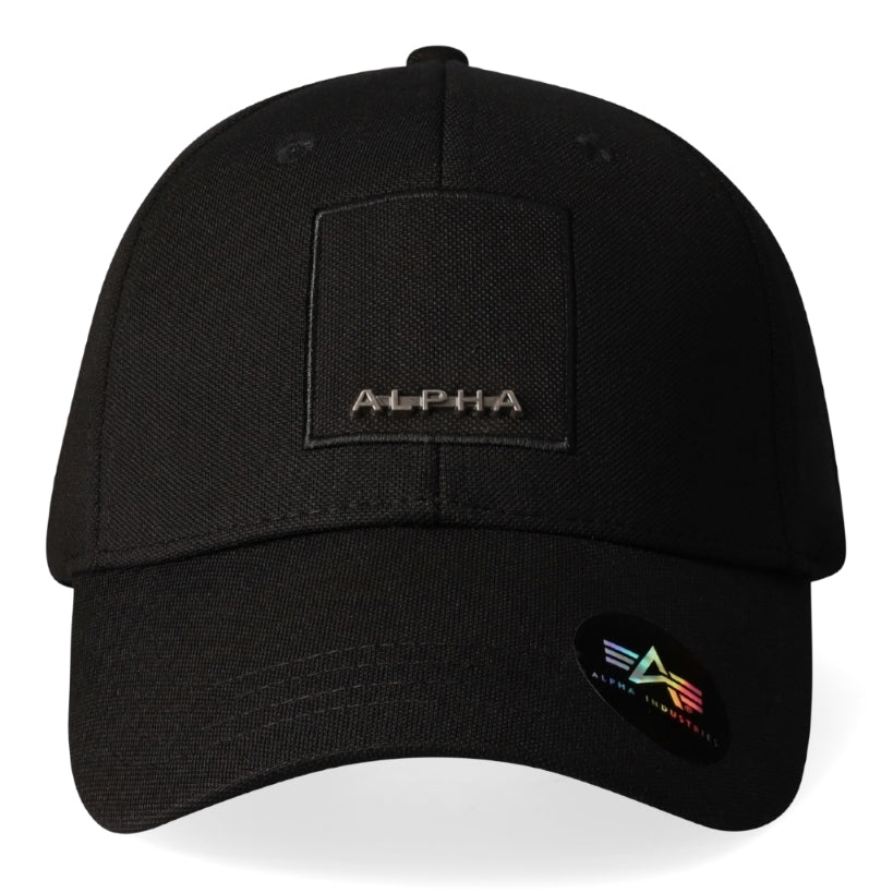 ALPHA LABEL PEAK CAP - BLACK ONE SIZE