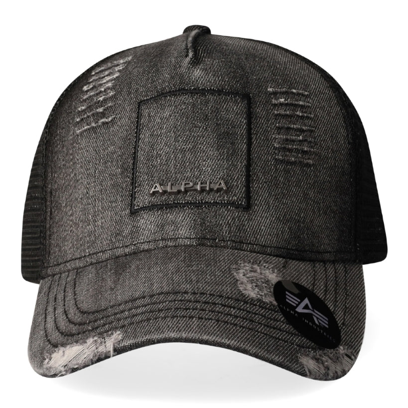 ALPHA DENIM TRUCKER - BLACK ONE SIZE