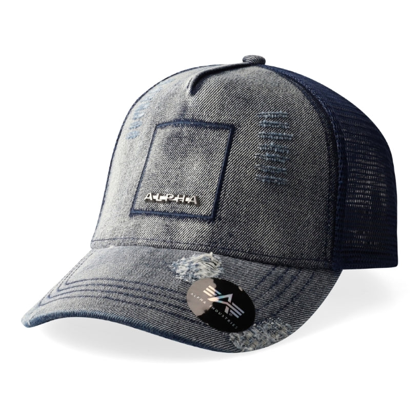 ALPHA DENIM TRUCKER - BLUE ONE SIZE