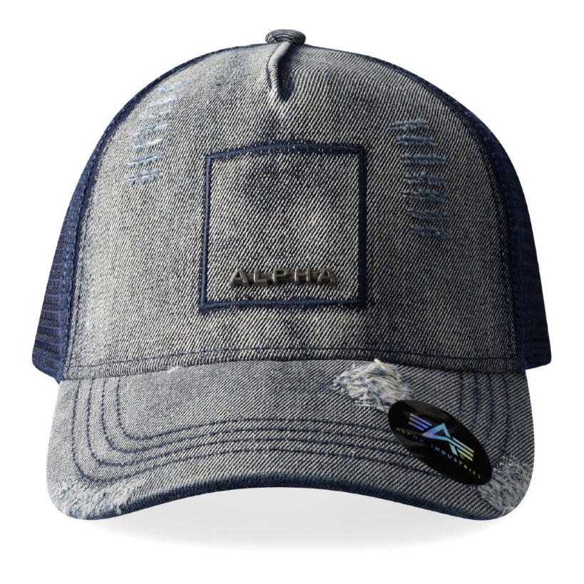 ALPHA DENIM TRUCKER - BLUE ONE SIZE