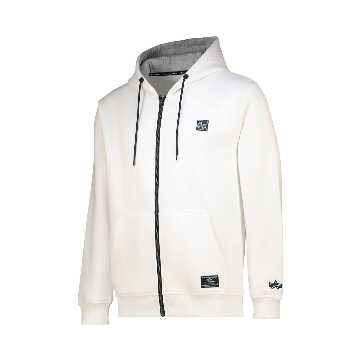 ALPHA ZIP HOODY - White