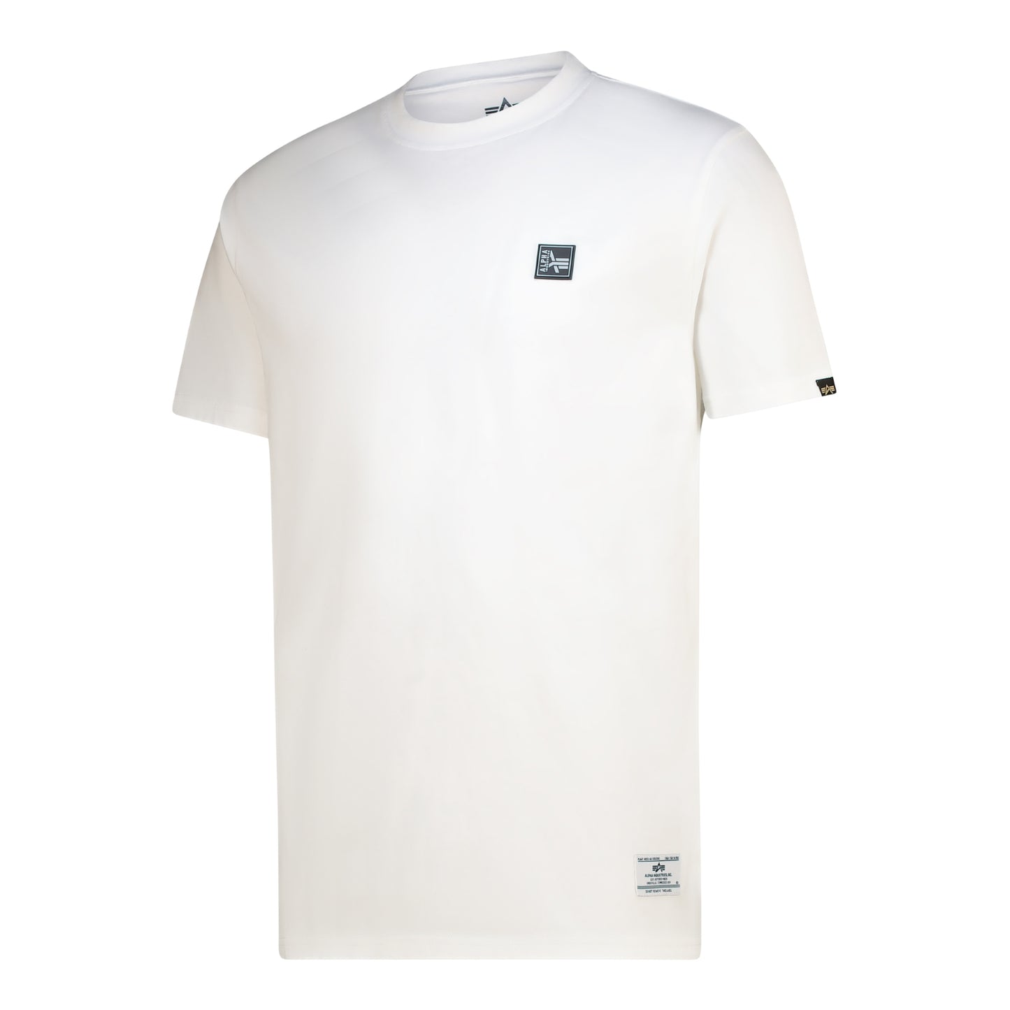 ALPHA RUBBER BADGE T - White