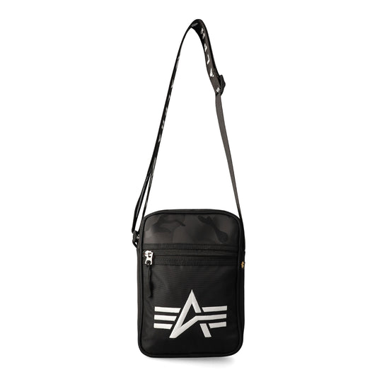 PILOT SHOULDER BAG - BLACK/CAMO ONE