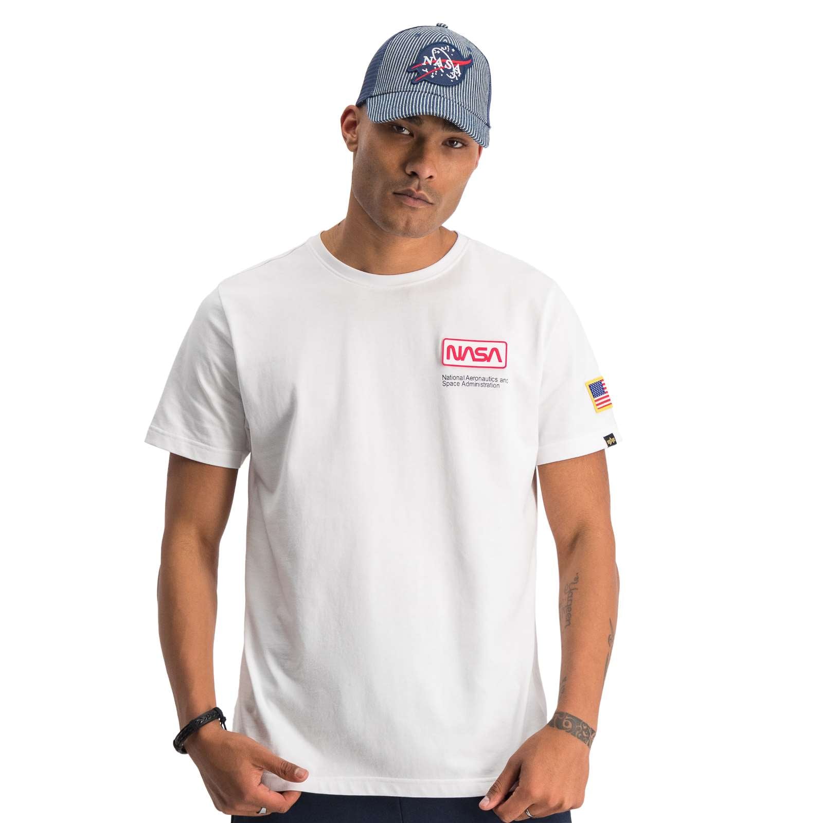 NASA BADGE T - White