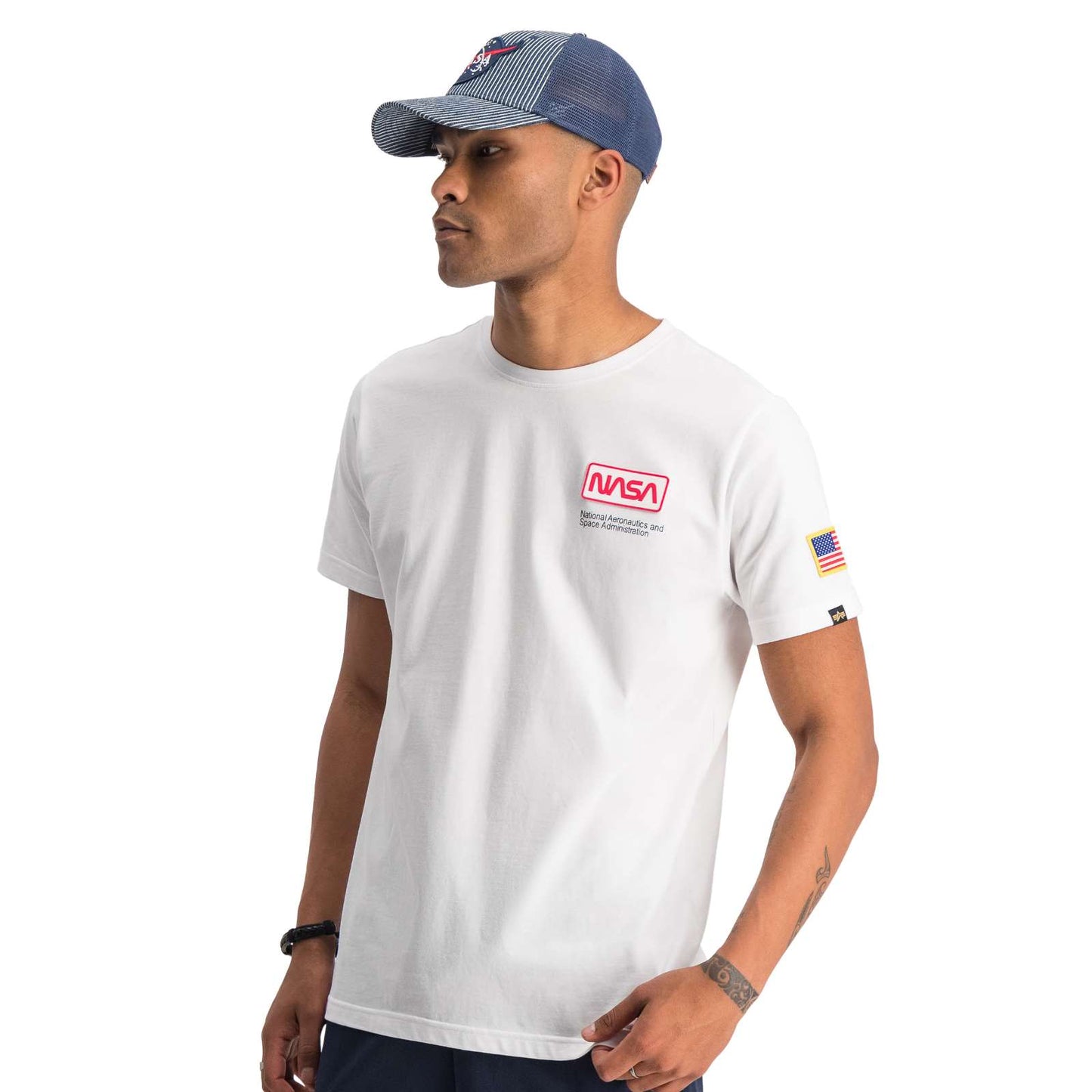 NASA BADGE T - White