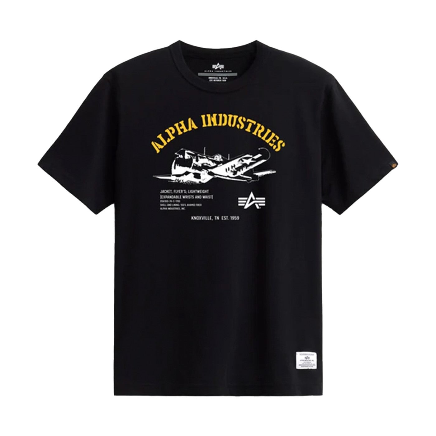 ALPHA PLANE TEE - Black